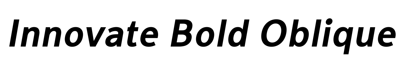 Innovate Bold Oblique